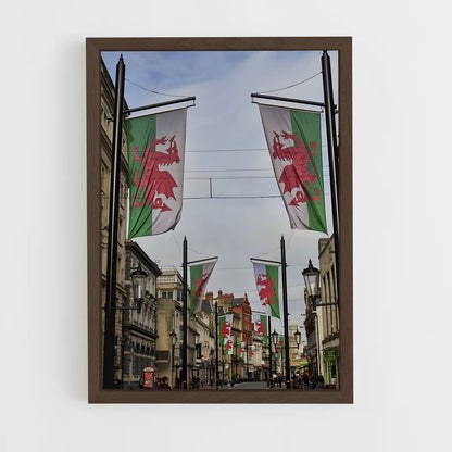 ap-wales flag-1 cadre Bois foncé