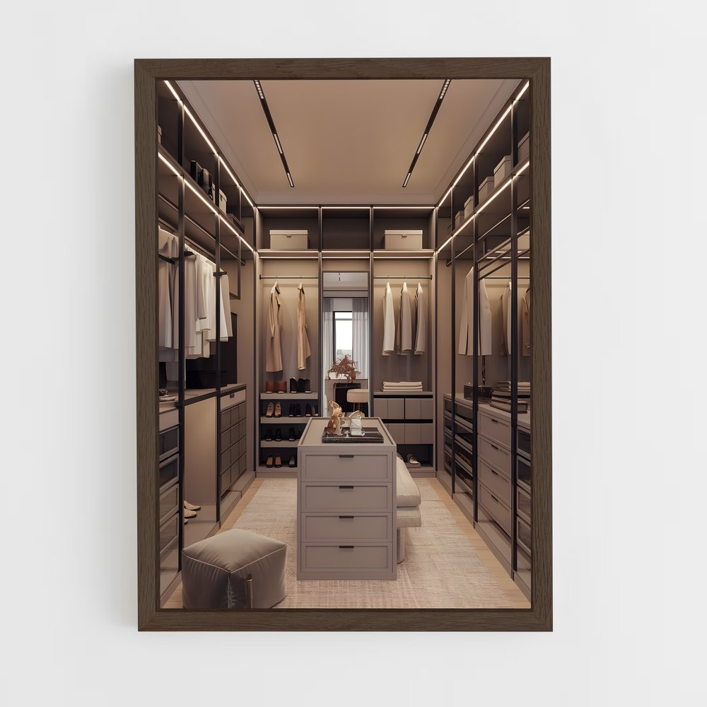 ap-walk-in closet-10 cadre Bois foncé
