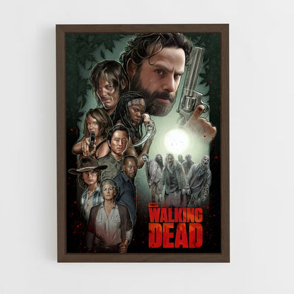 ap-walking dead-3 cadre Bois foncé