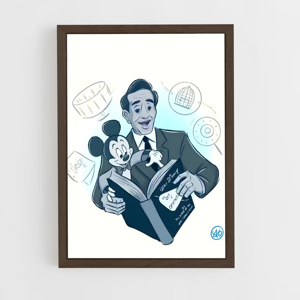ap-walt disney-4 cadre Bois foncé