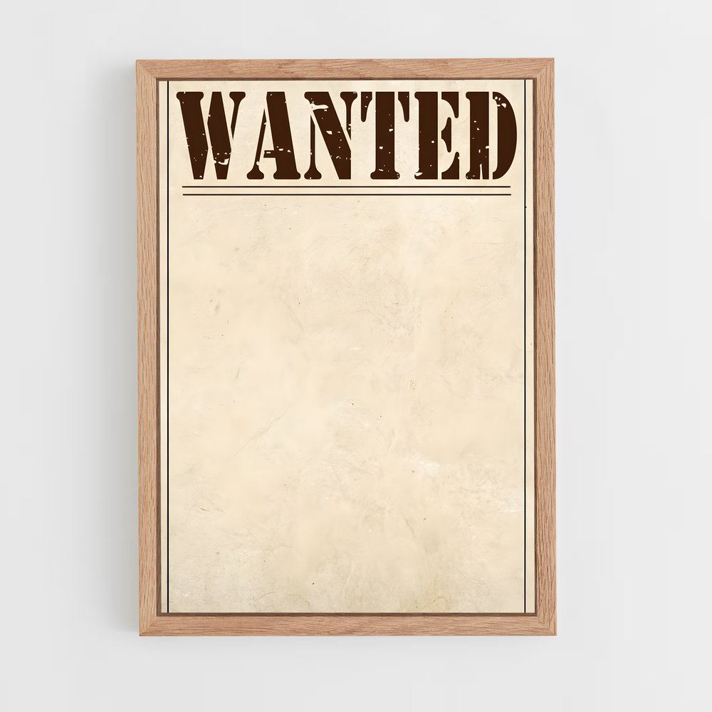 ap-wanted poster-2 cadre Bois clair