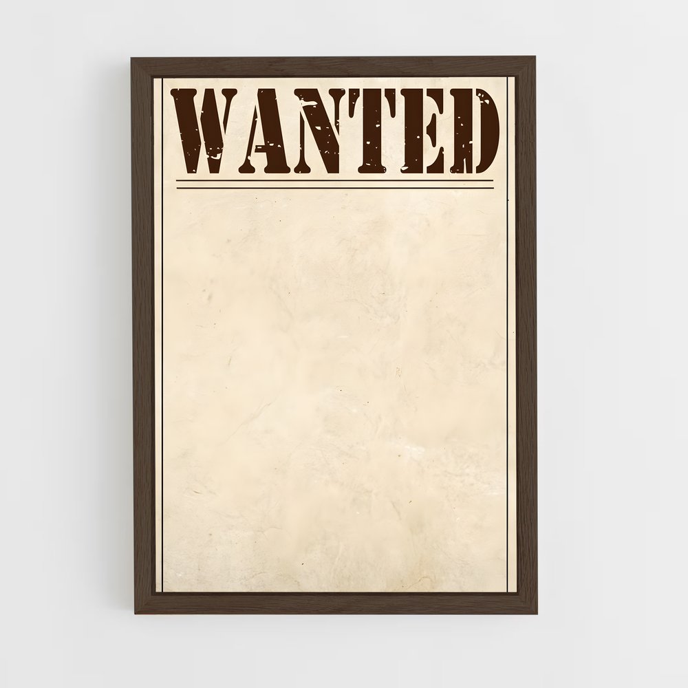 ap-wanted poster-2 cadre Bois foncé