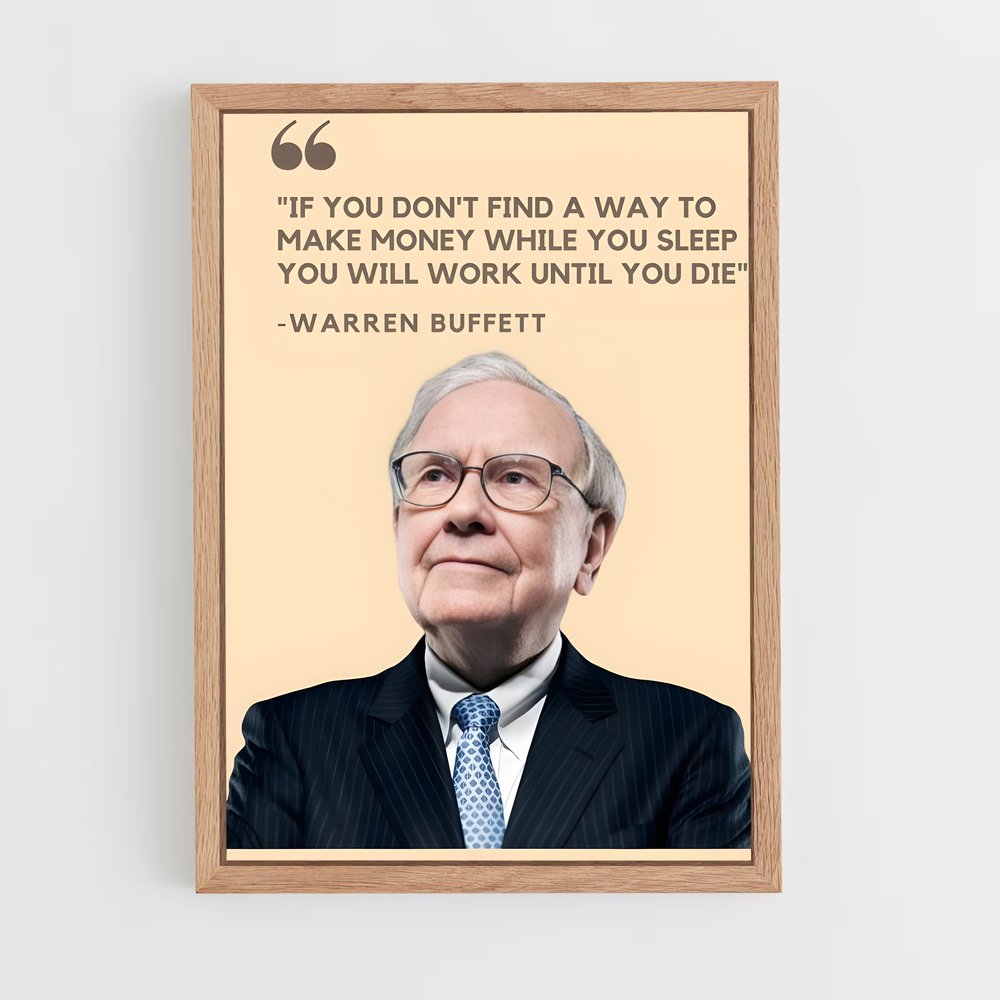 ap-warren buffett-1 cadre Bois clair