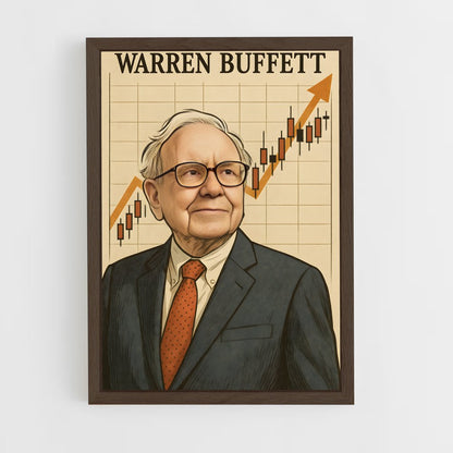 ap-warren buffett-2 cadre Bois foncé