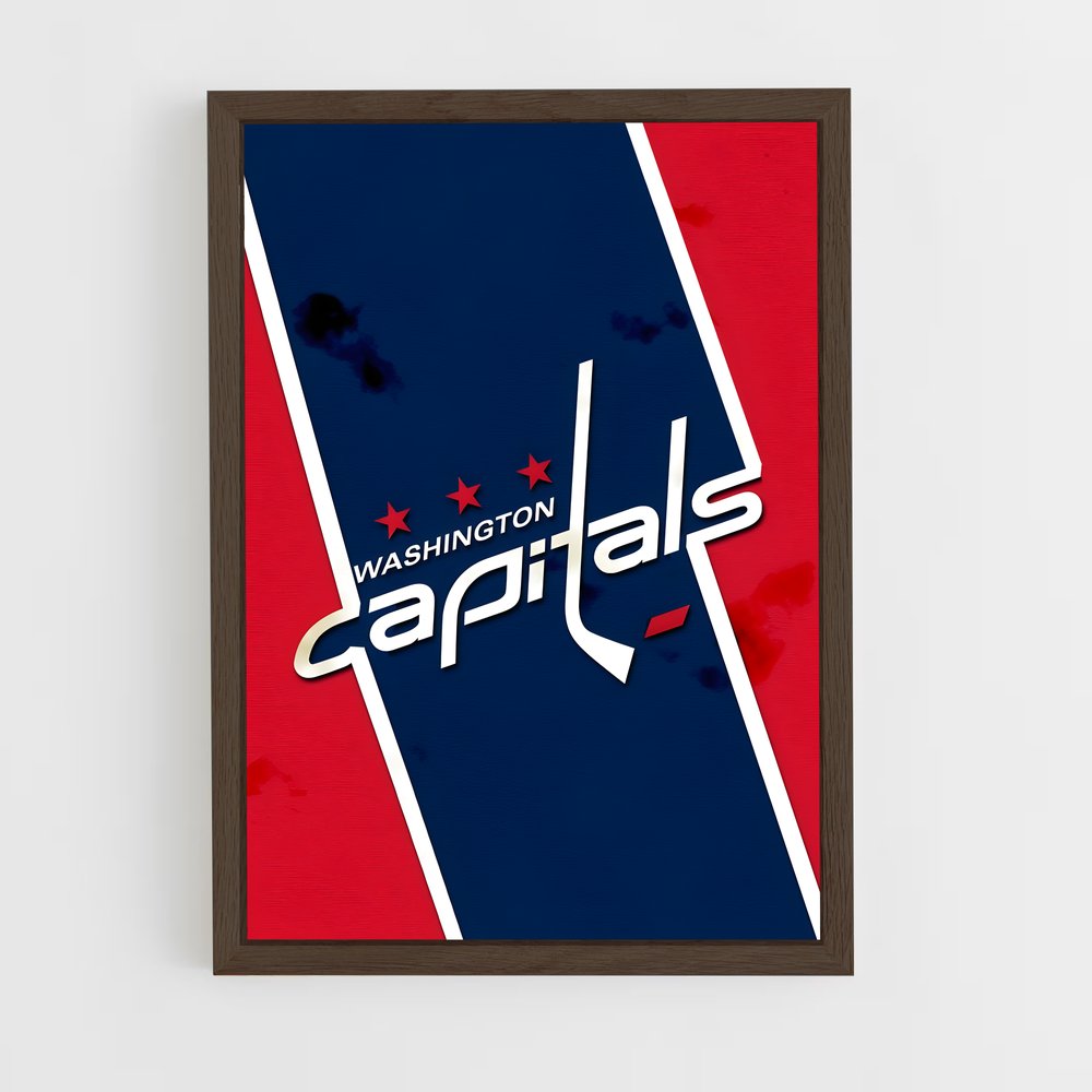 ap-washington capitals-3 cadre Bois foncé