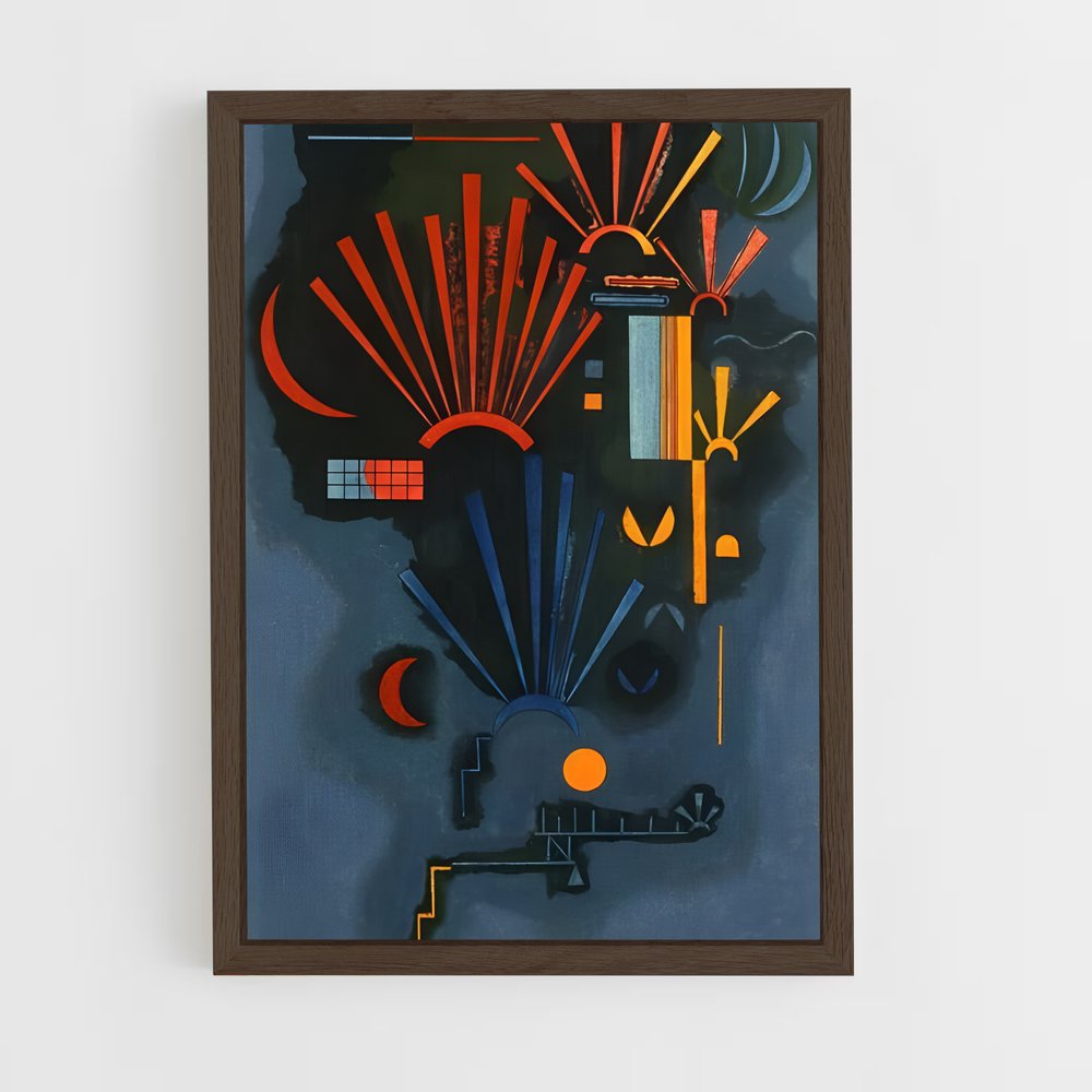 ap-wassily kandinsky-6 cadre Bois foncé