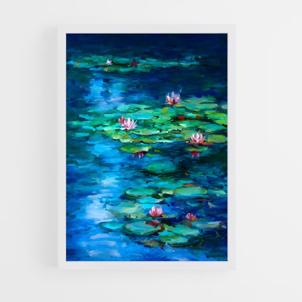 ap-water lily-7 cadre Blanc