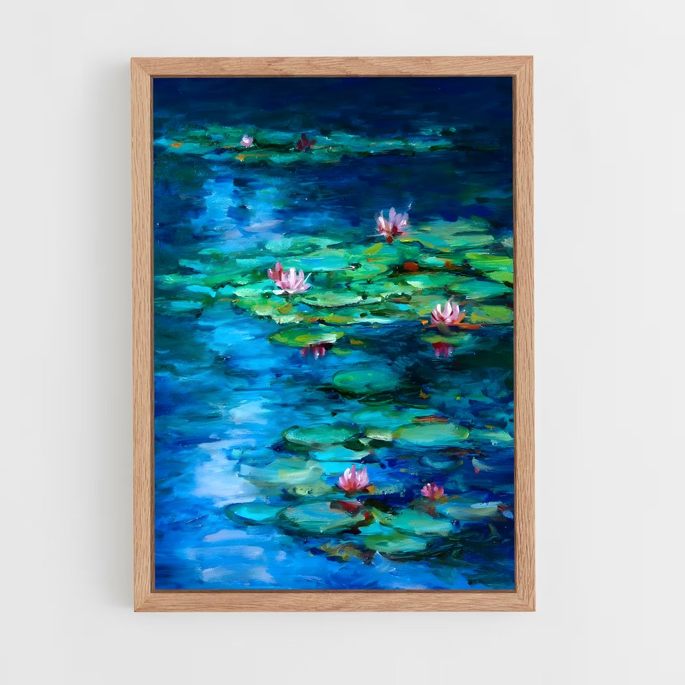 ap-water lily-7 cadre Bois clair