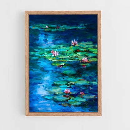 ap-water lily-7 cadre Bois clair
