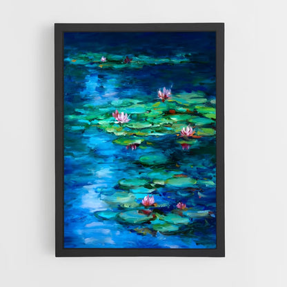 ap-water lily-7 cadre Noir