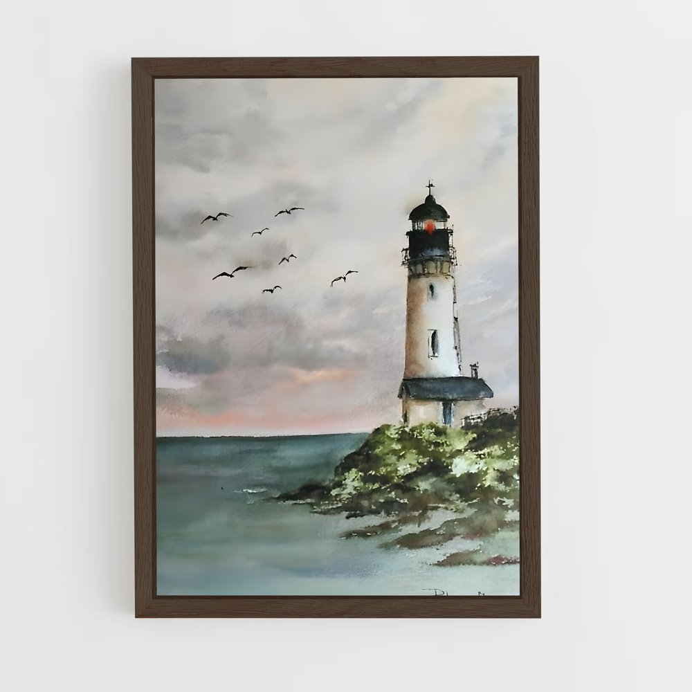 ap-watercolor-7 cadre Bois foncé