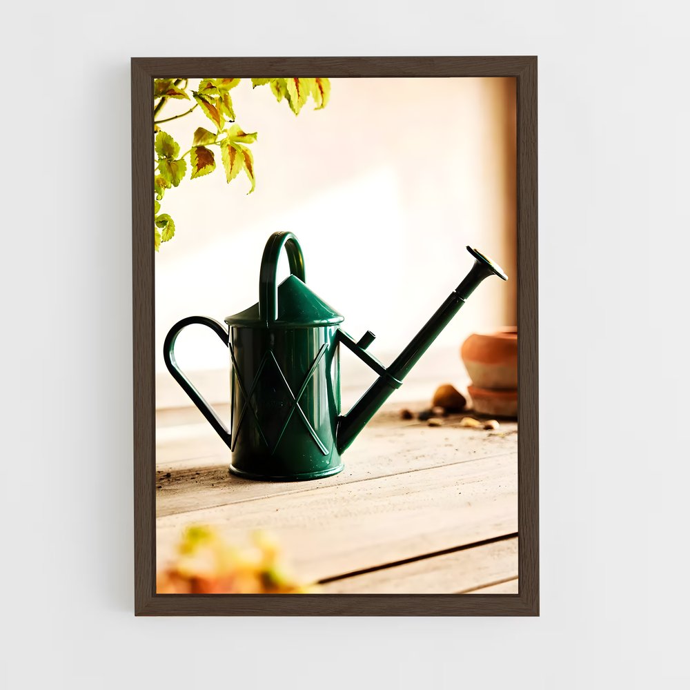 ap-watering can-6 cadre Bois foncé
