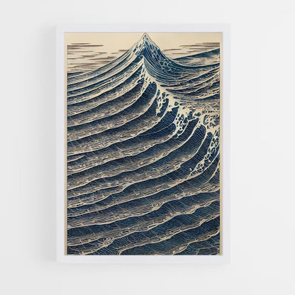 ap-wave patterns-5 cadre Blanc