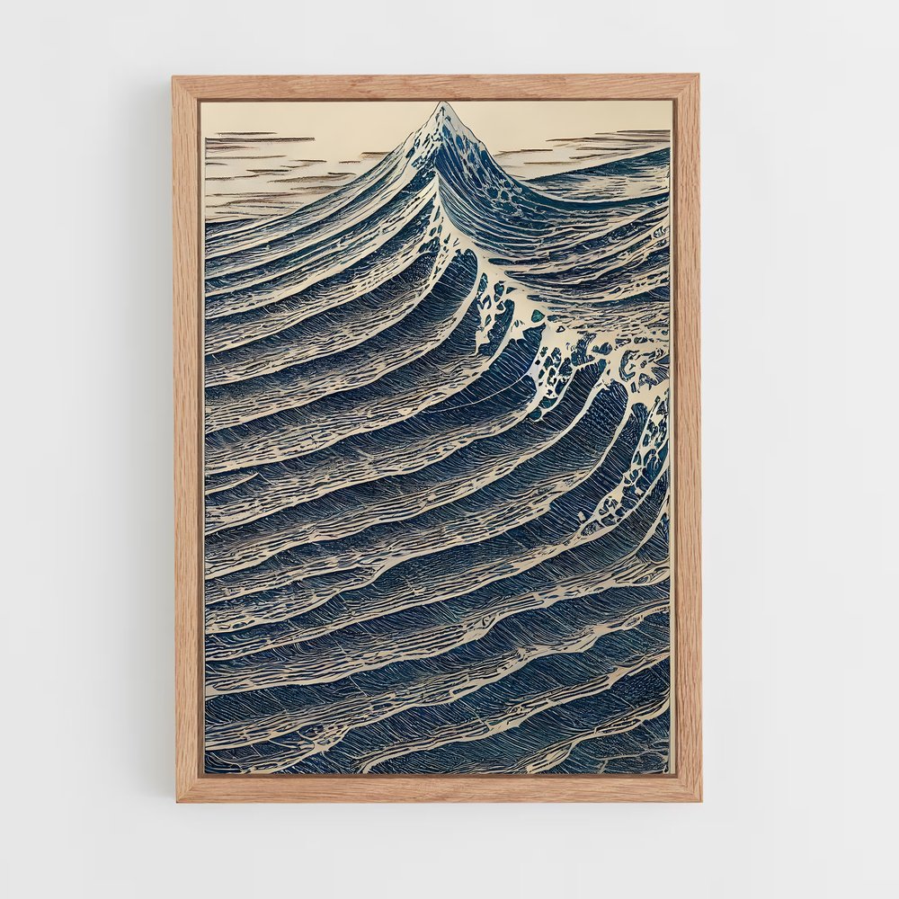 ap-wave patterns-5 cadre Bois clair