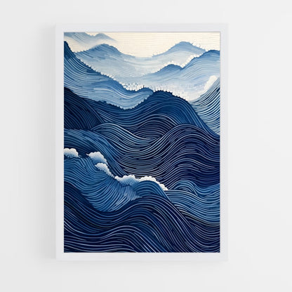 ap-wave patterns-8 cadre Blanc