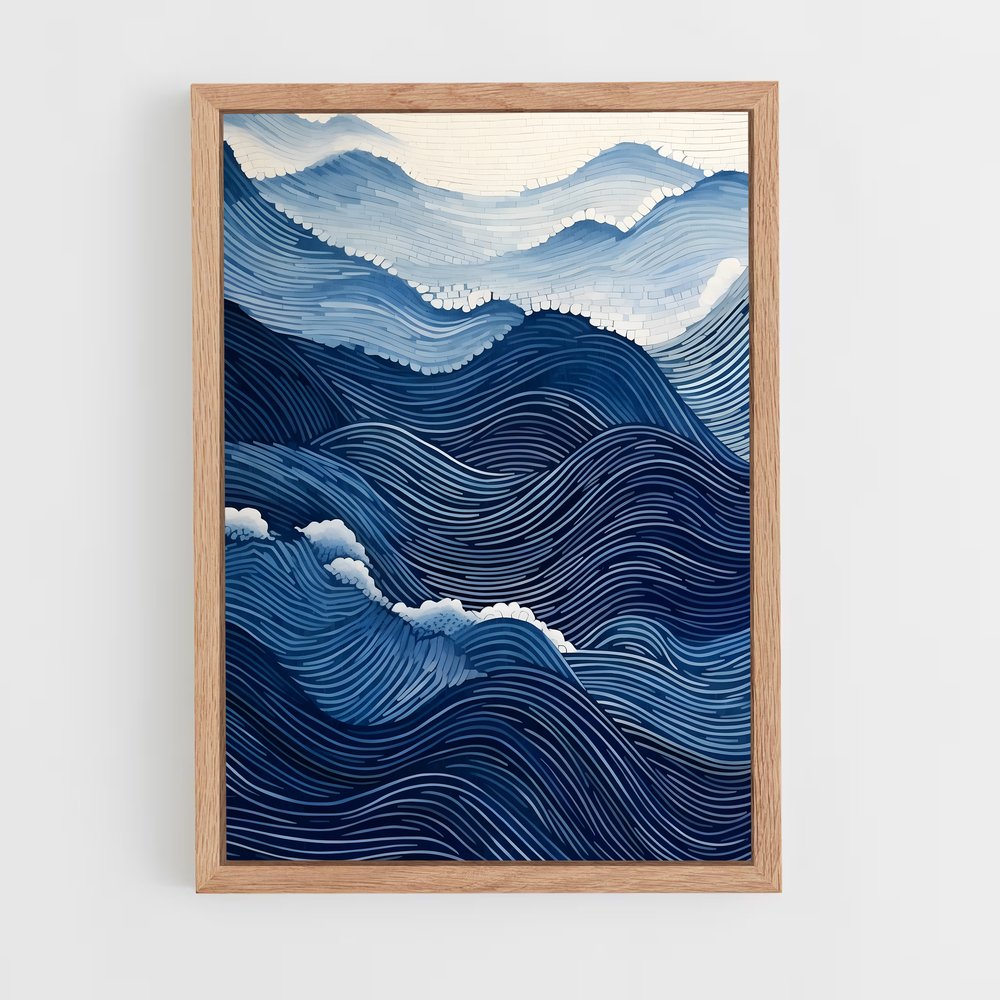 ap-wave patterns-8 cadre Bois clair
