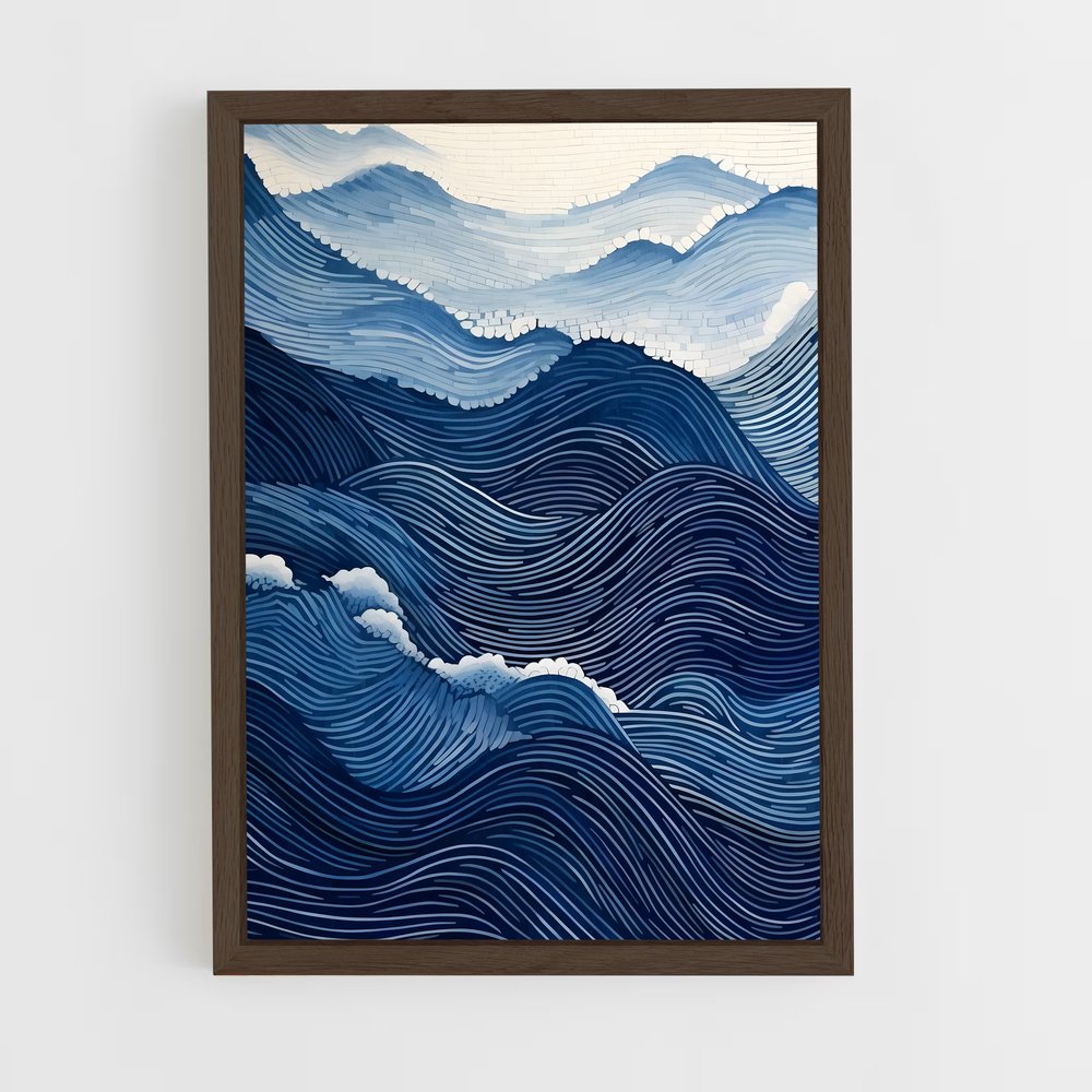 ap-wave patterns-8 cadre Bois foncé