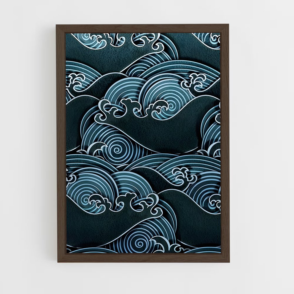 ap-wave patterns-9 cadre Bois foncé