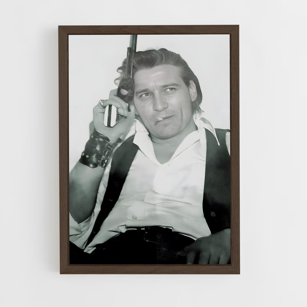ap-waylon jennings-10 cadre Bois foncé