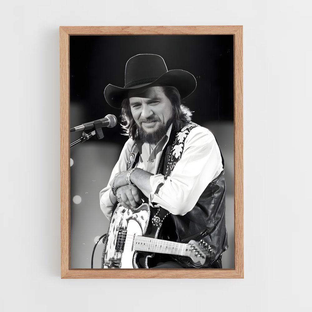 ap-waylon jennings-4 cadre Bois clair