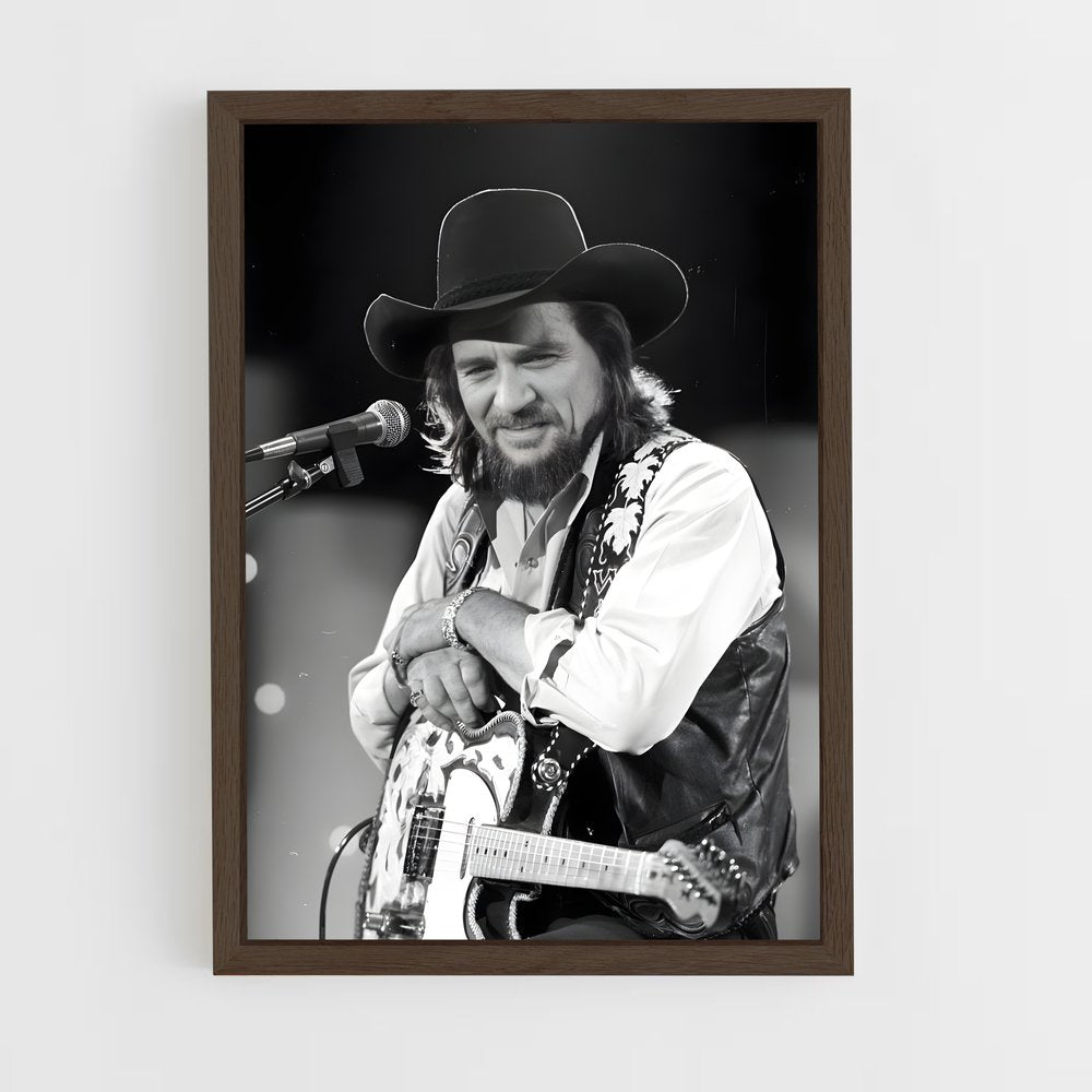 ap-waylon jennings-4 cadre Bois foncé