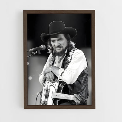 ap-waylon jennings-4 cadre Bois foncé