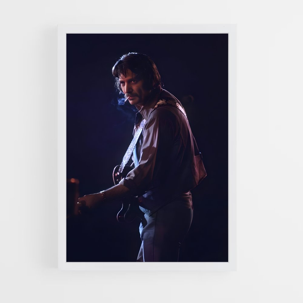 ap-waylon jennings-5 cadre Blanc