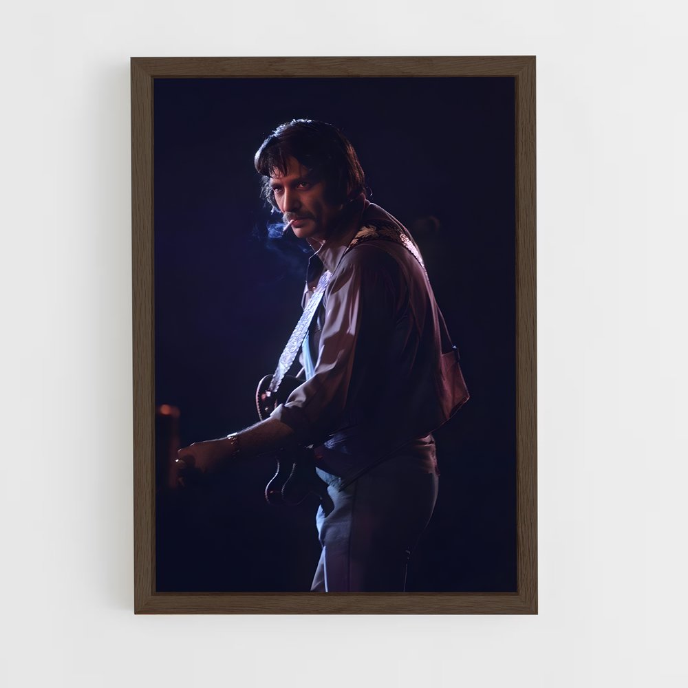 ap-waylon jennings-5 cadre Bois foncé