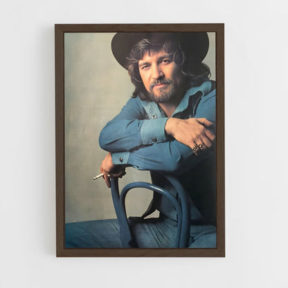 ap-waylon jennings-7 cadre Bois foncé