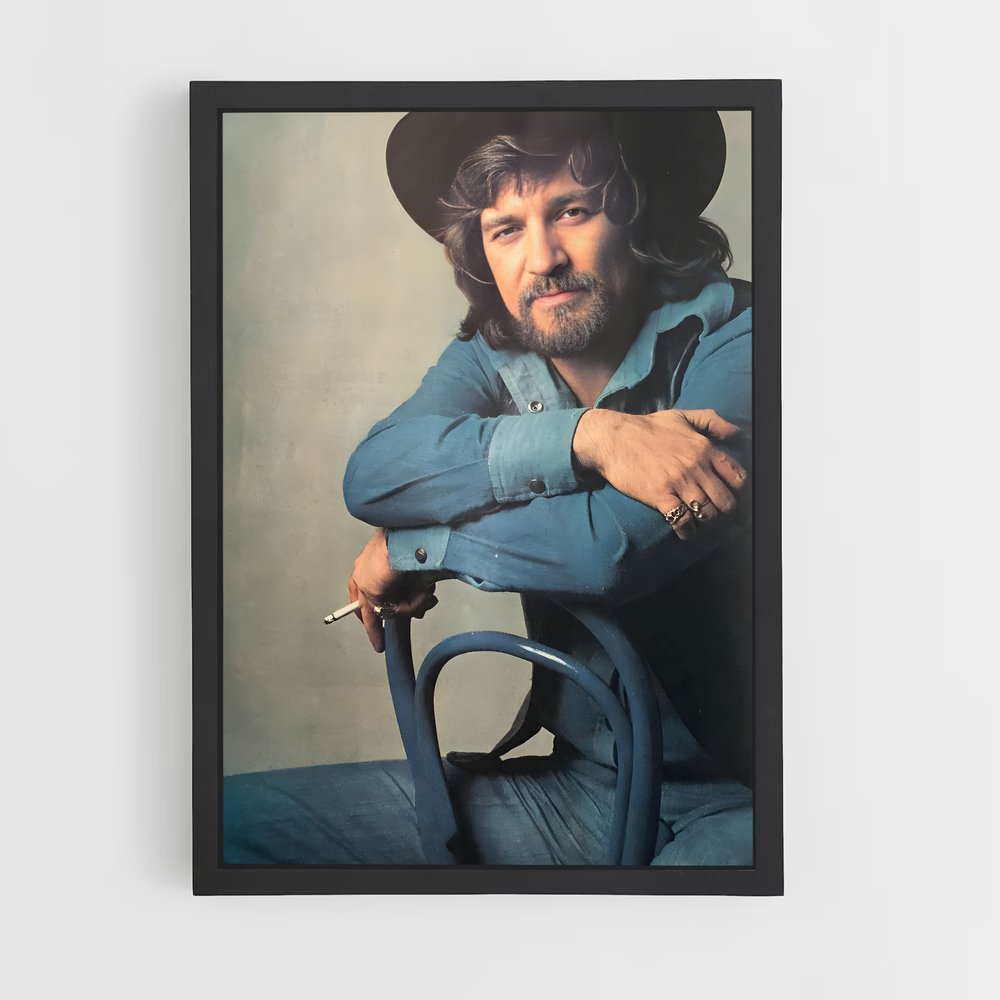 ap-waylon jennings-7 cadre Noir