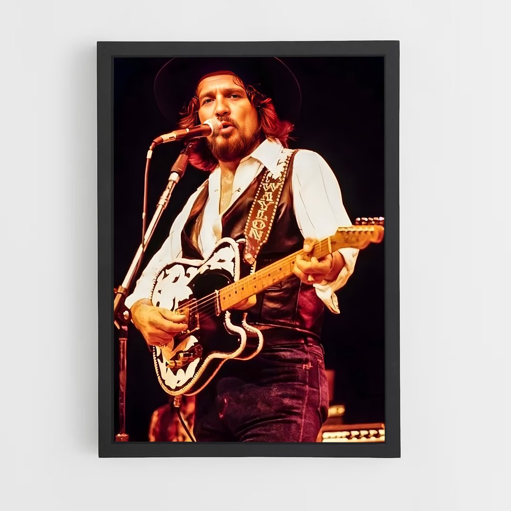 ap-waylon jennings-9 cadre Noir