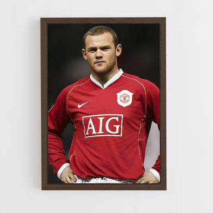 ap-wayne rooney-3 cadre Bois foncé