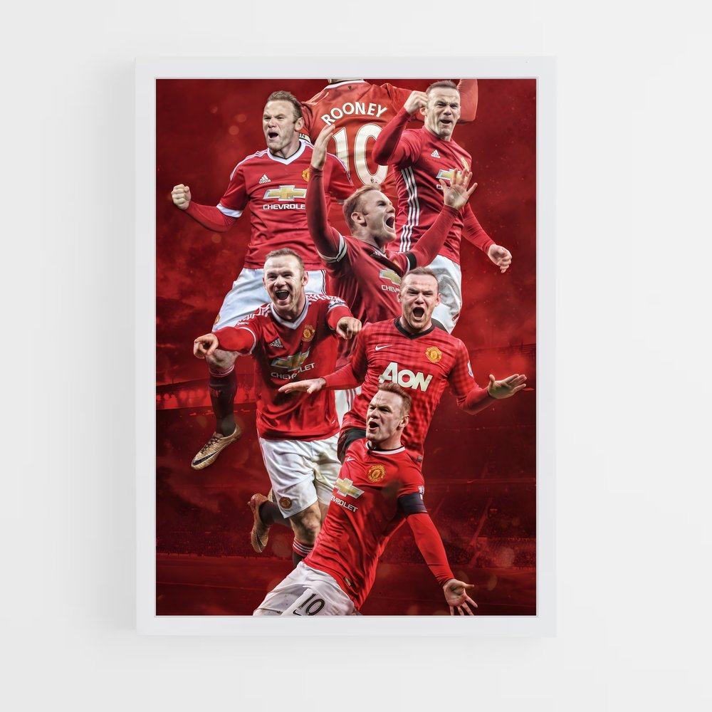 ap-wayne rooney-8 cadre Blanc