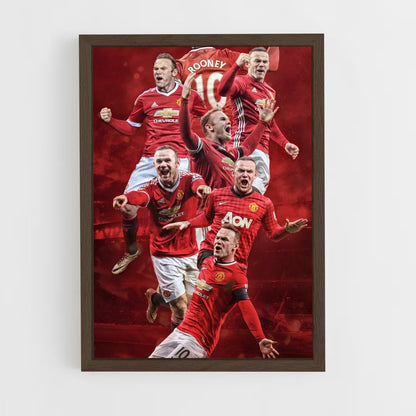 ap-wayne rooney-8 cadre Bois foncé