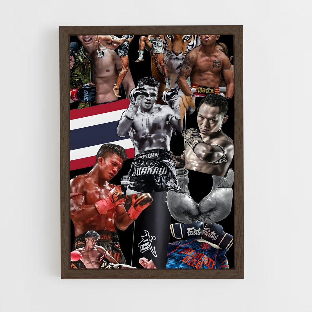ap-wbc muaythai-5 cadre Bois foncé