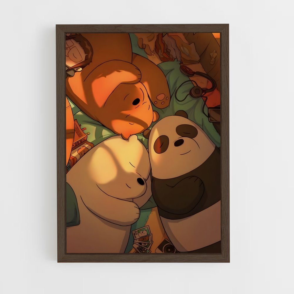ap-we bare bears-1 cadre Bois foncé