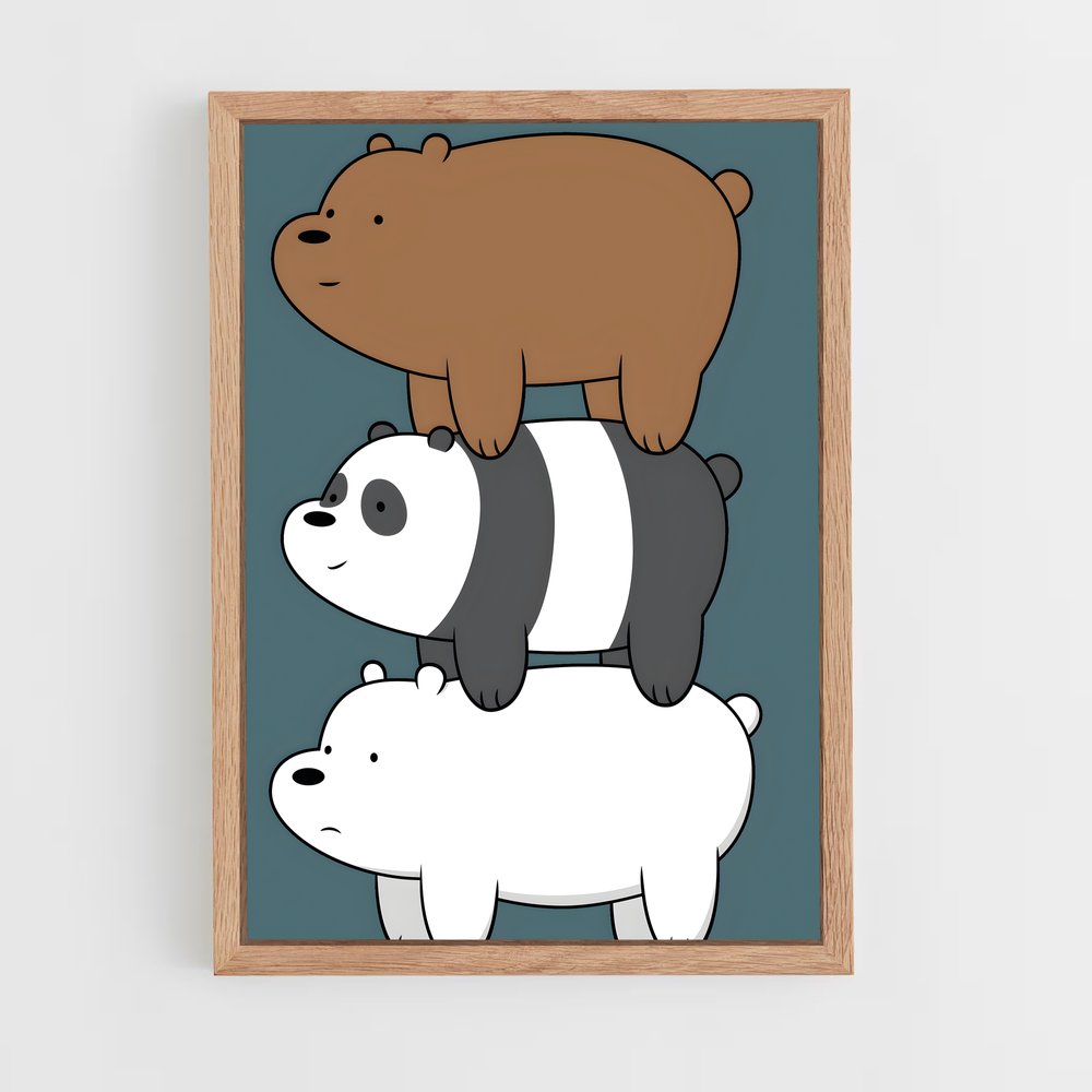 ap-we bare bears-2 cadre Bois clair