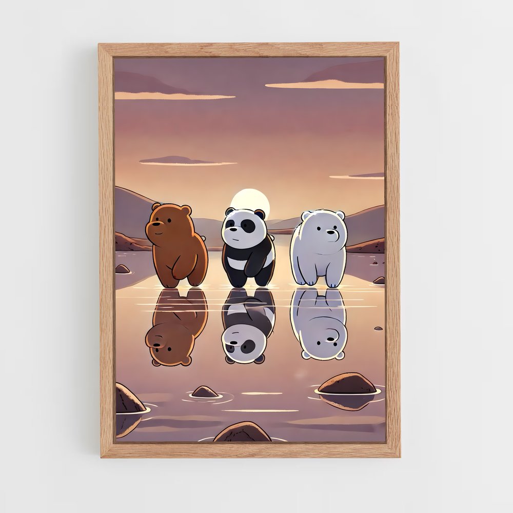 ap-we bare bears-4 cadre Bois clair