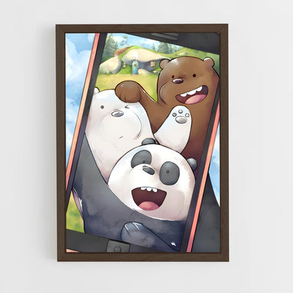 ap-we bare bears-7 cadre Bois foncé
