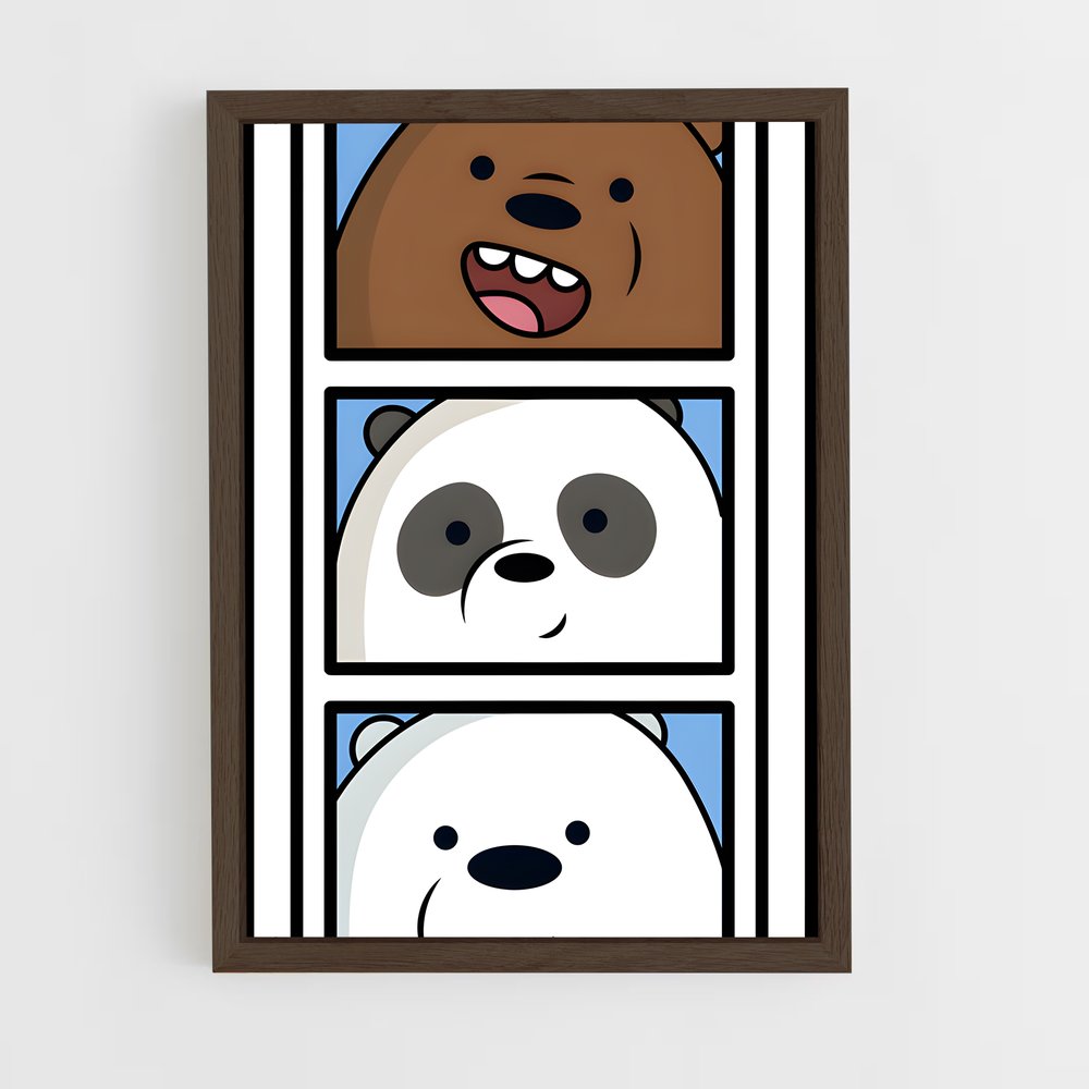 ap-we bare bears-8 cadre Bois foncé