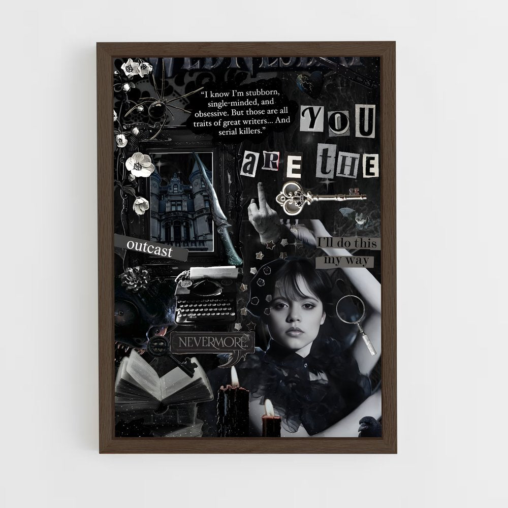 ap-wednesday addams-4 cadre Bois foncé