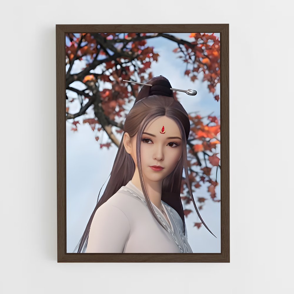 ap-wen jie-5 cadre Bois foncé