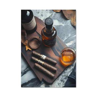 Poster Bourbon & Cigares