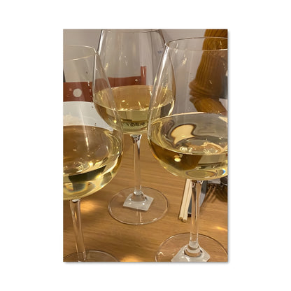 Poster Trois Verres de Blanc