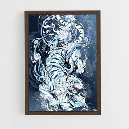 ap-white tiger-1 cadre Bois foncé