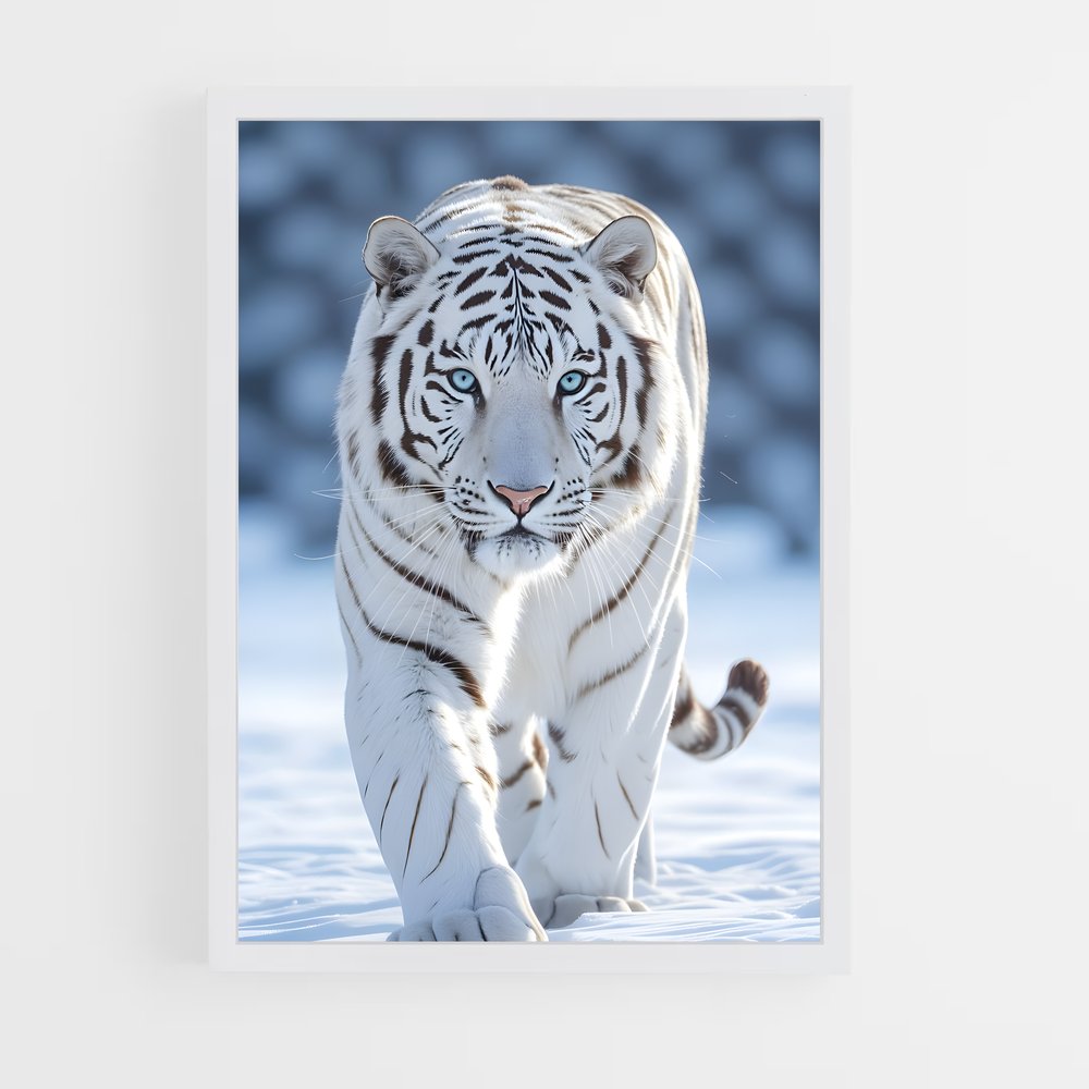ap-white tiger-10 cadre Blanc
