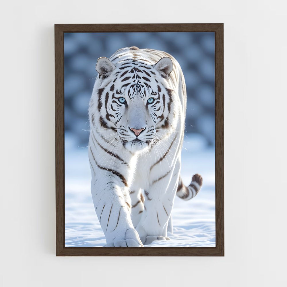 ap-white tiger-10 cadre Bois foncé