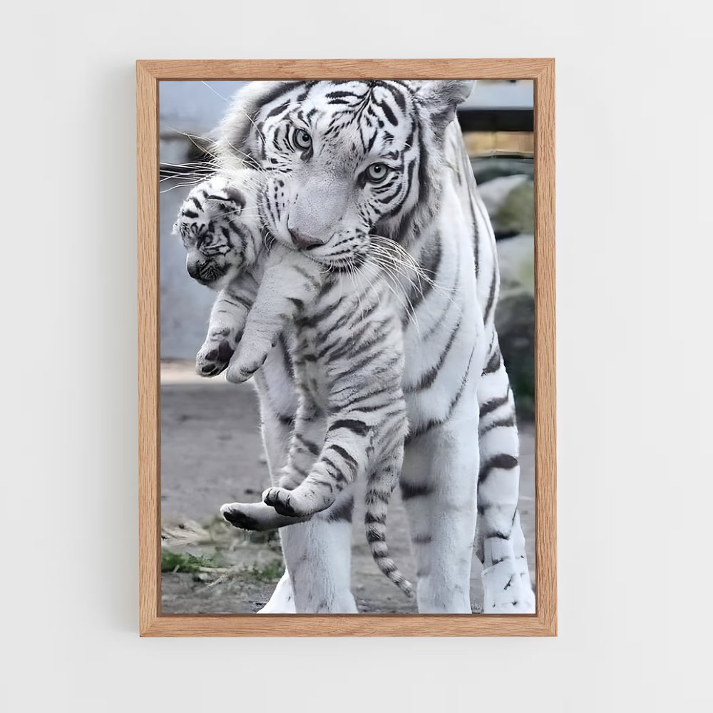 ap-white tiger-13 cadre Bois clair