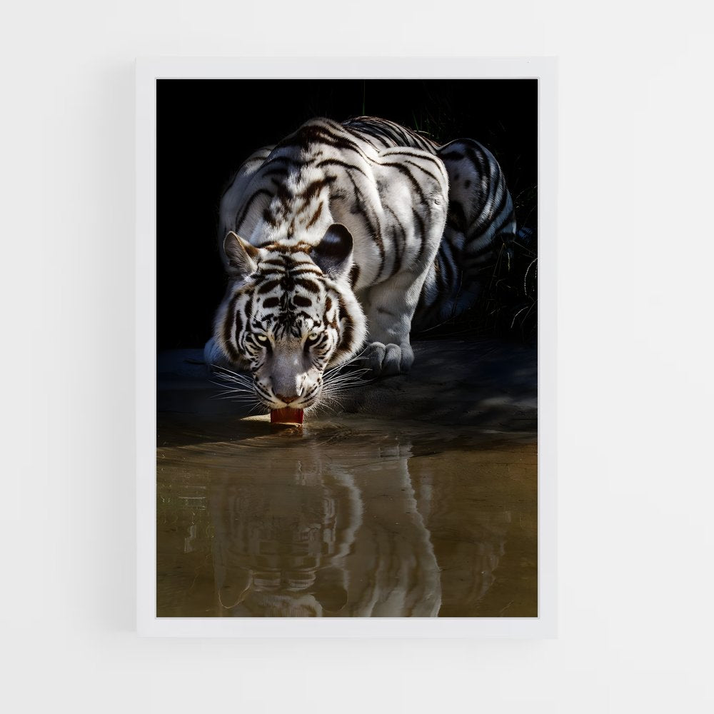 ap-white tiger-19 cadre Blanc