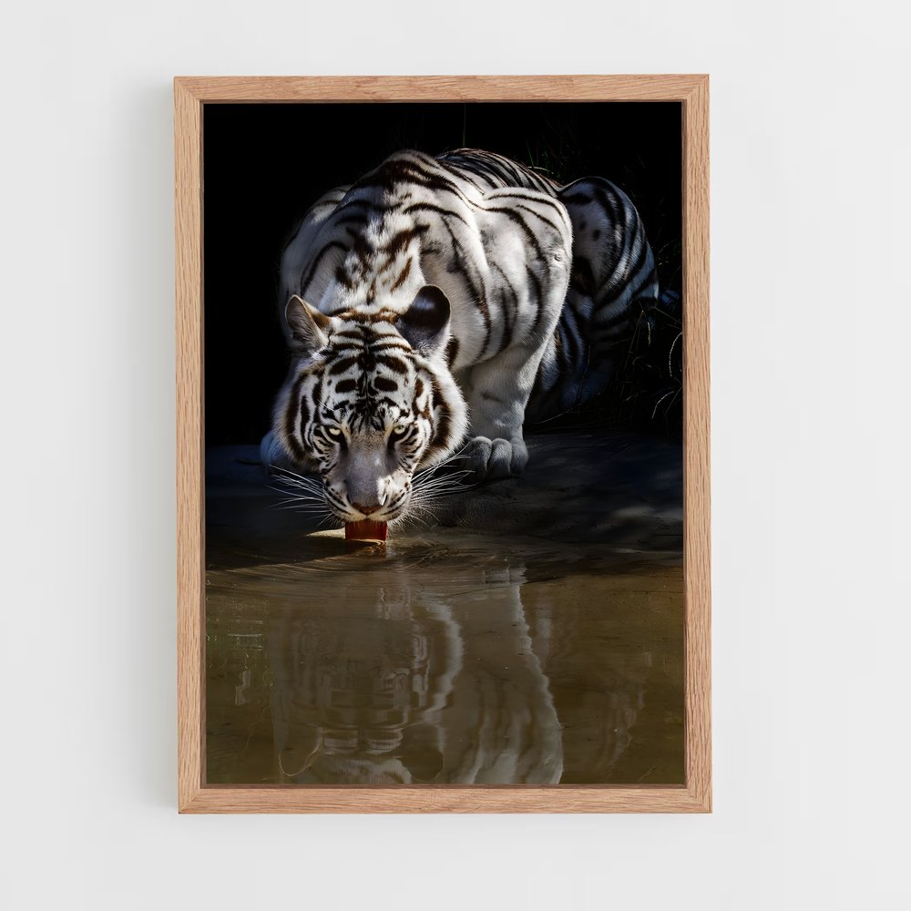 ap-white tiger-19 cadre Bois clair